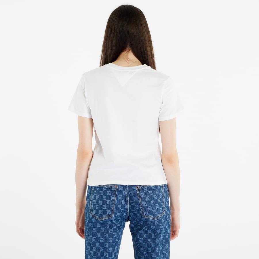 Tričko Tommy Hilfiger TOMMY JEANS Regular Color Serif T-Shirt Biela | DW0DW15447 YBR, 1