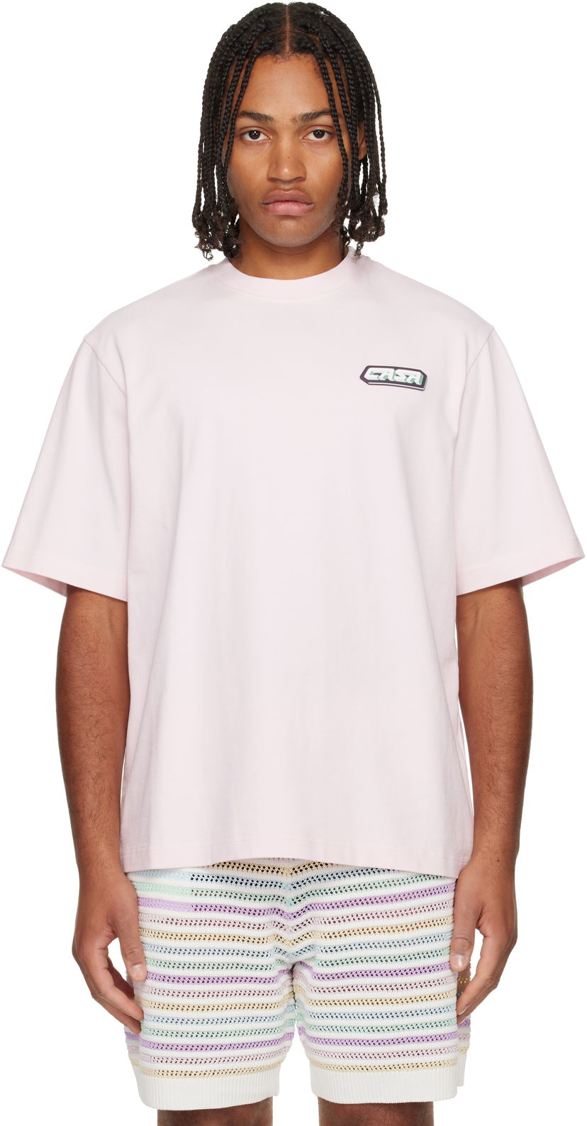 Tričko Casablanca 'Casa' Racing Oversized Short Sleeve T-shirt Ružová | M-AW25-JTS-044-01