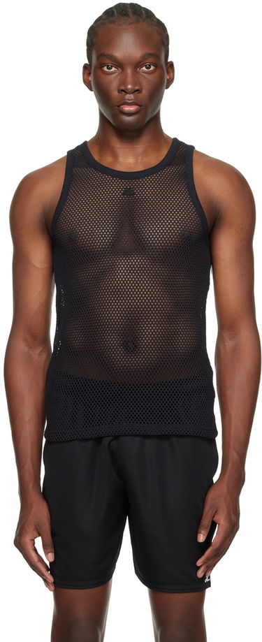 Tielko Courrèges Courrèges Mesh Tank Top Čierna | 124JDE011JS0119, 0