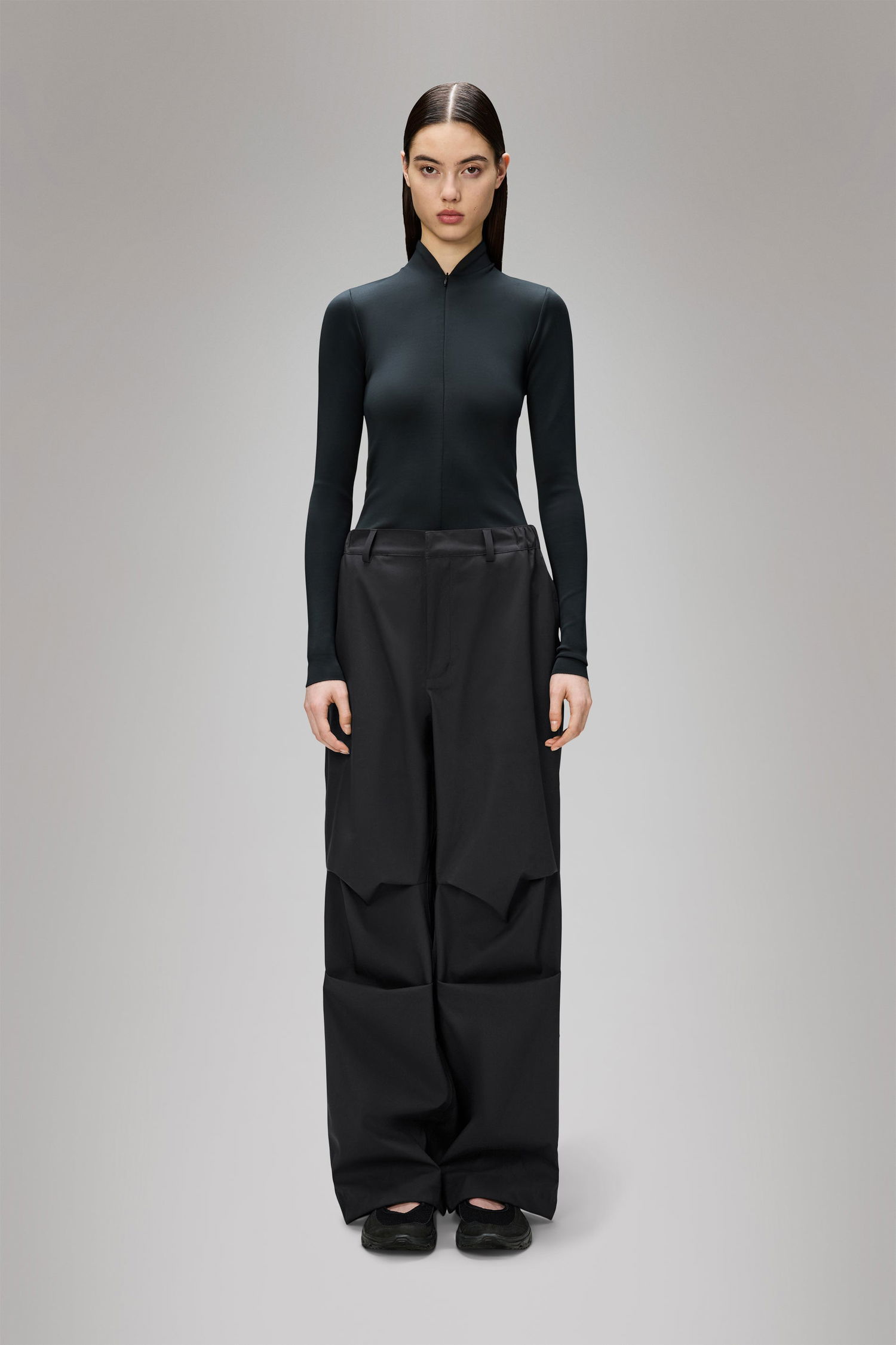 Cargo nohavice Rains Rains Suva Hardshell Wide Leg Pants Čierna | 12480-01, 1