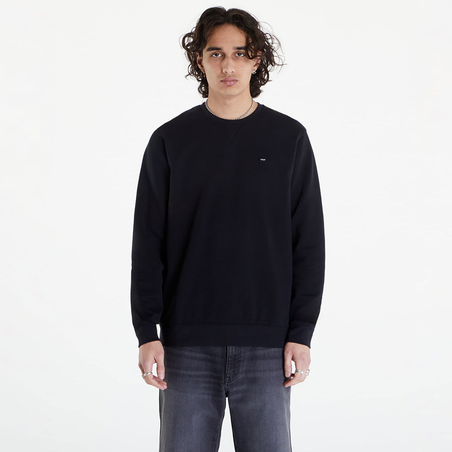 Mikina Wrangler Sign Off Crew Black Čierna | 112350535, 0