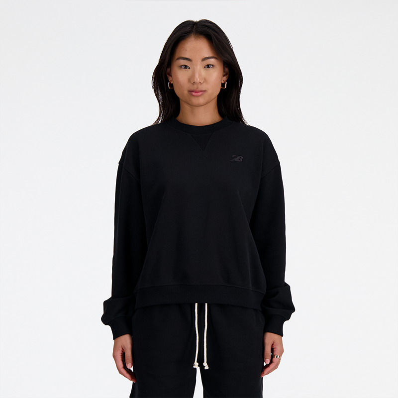 Mikina New Balance Athletics French Terry Crew Sweatshirt Čierna | WT41500-BK, 1