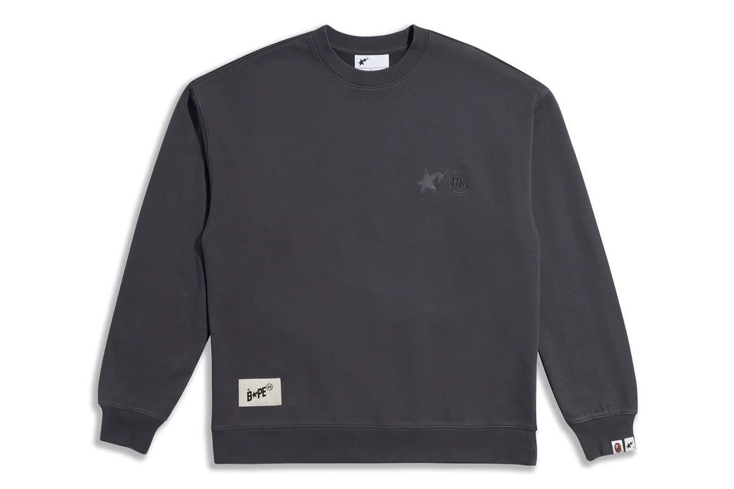 Mikina BAPE BAPE x Highsnobiety Crewneck Charcoal Šedá | 1J73-113-902, 0