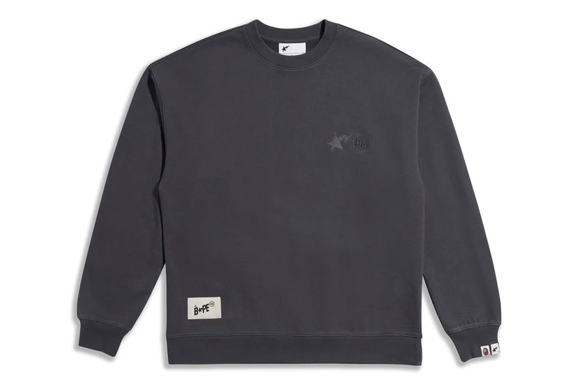 Mikina BAPE BAPE x Highsnobiety Crewneck Charcoal Šedá | 1J73-113-902