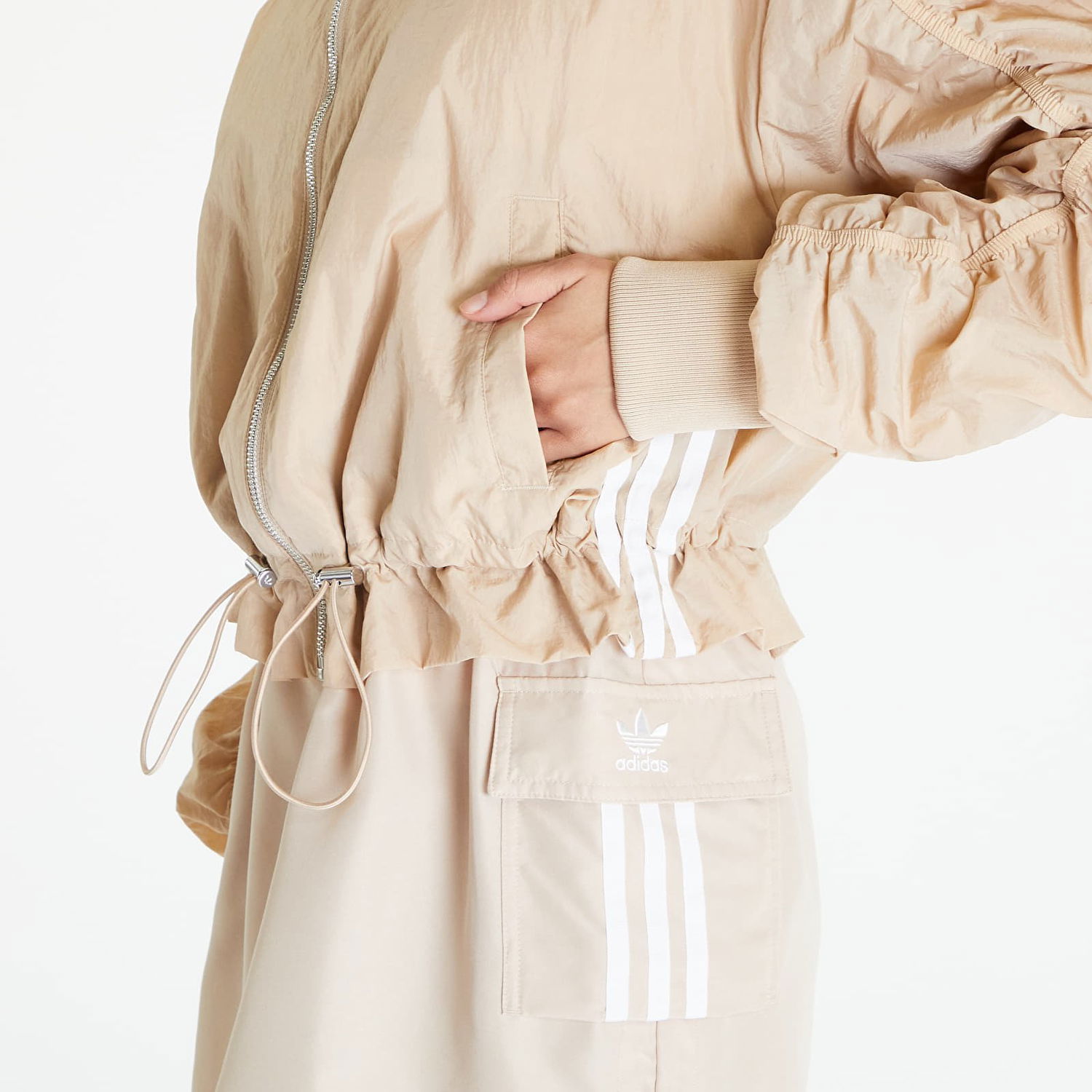 Bunda adidas Originals Lightweight Bomber Jacket Béžová Béžová | IY3422, 1