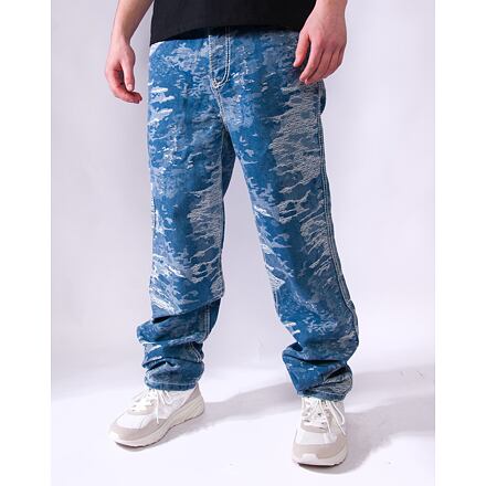 Džínsy Karl Kani Karl Kani Og K Distress Camo Five Pocket Denim Pants W30 Modrá | KK-60000106