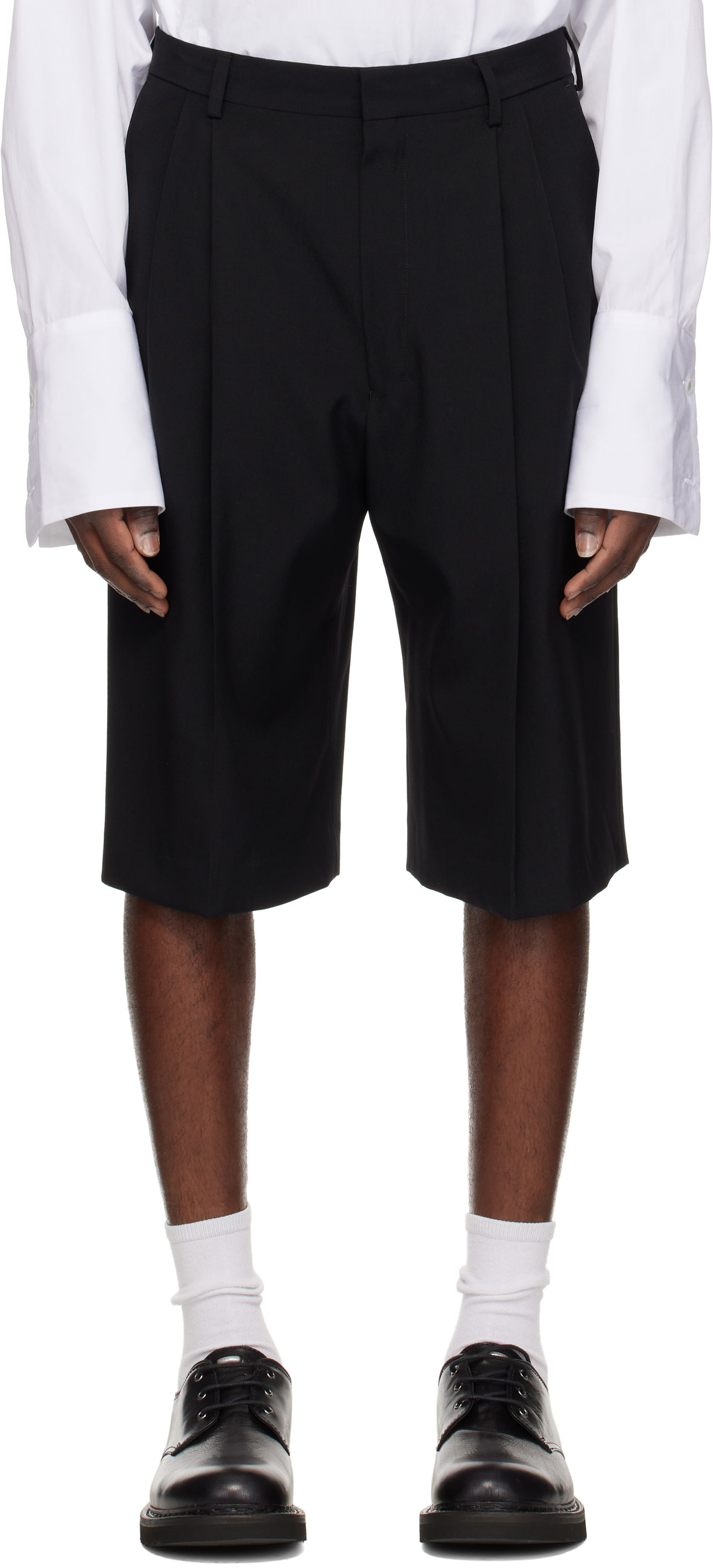 Šortky Dries Van Noten Dries Van Noten Tailored Wool Shorts Čierna | 251-020935-1063, 0