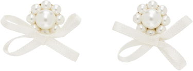 Náušnice Simone Rocha Simone Rocha Petite Bow Daisy Stud Earrings Biela | ERG552 0904, 0
