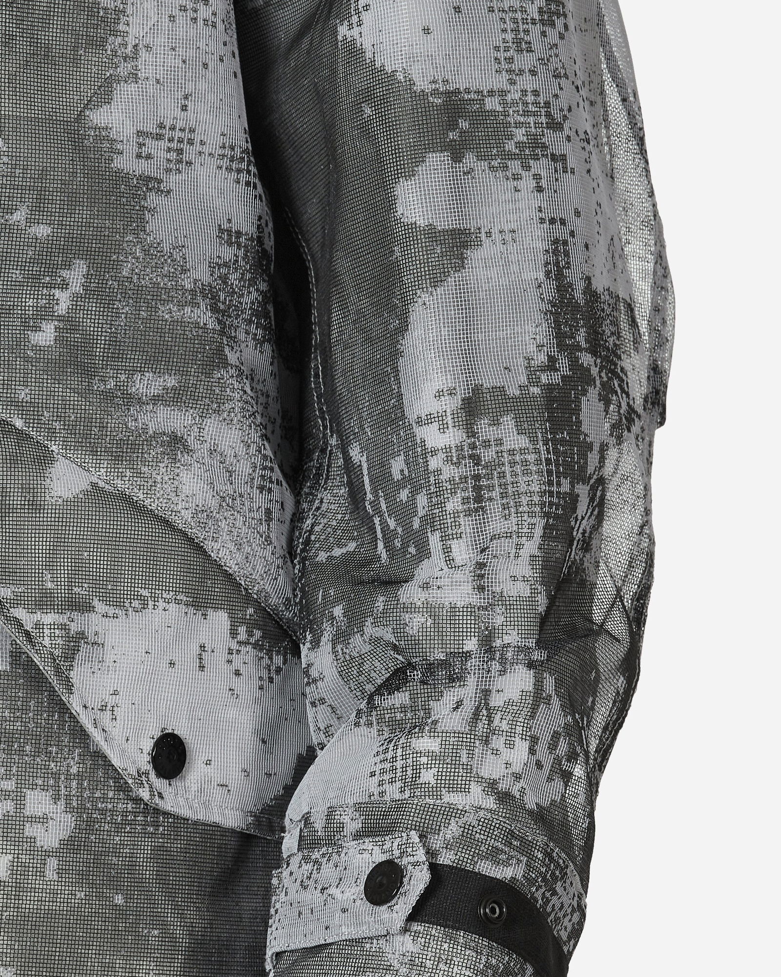 Dissolving Grid Camo Mesh Nylon Coat