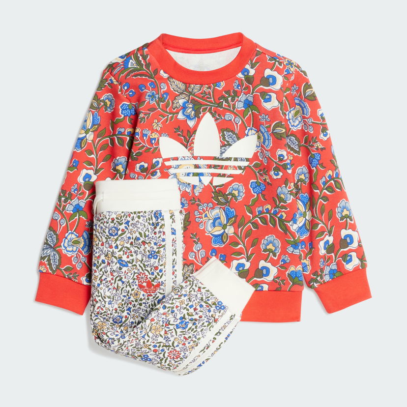Súprava adidas Originals Toddler Originals x Liberty London Crew Set Červená | JY3018