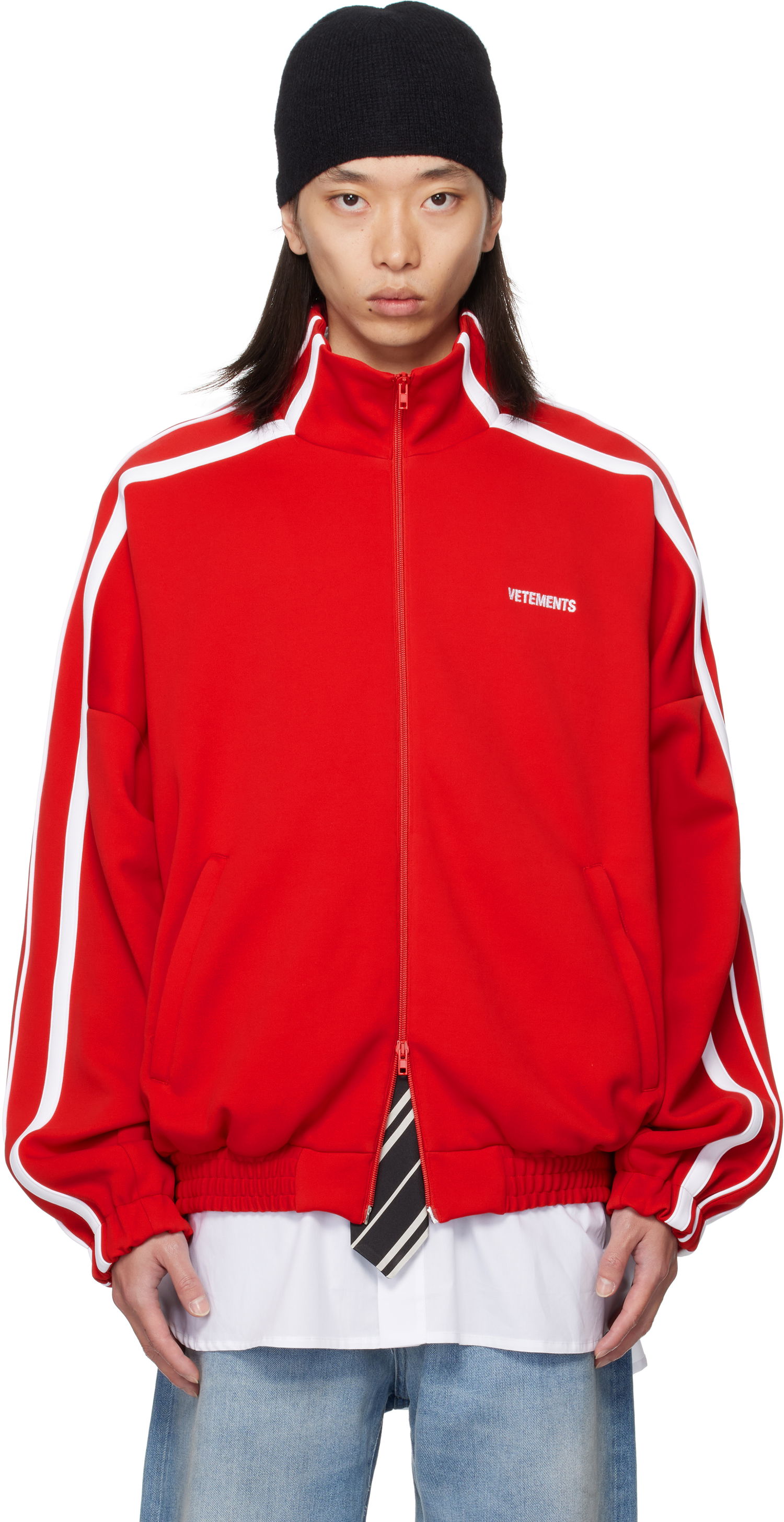 Bunda VETEMENTS Vetements Gym Track Jacket Červená | UH76GJ300R, 0
