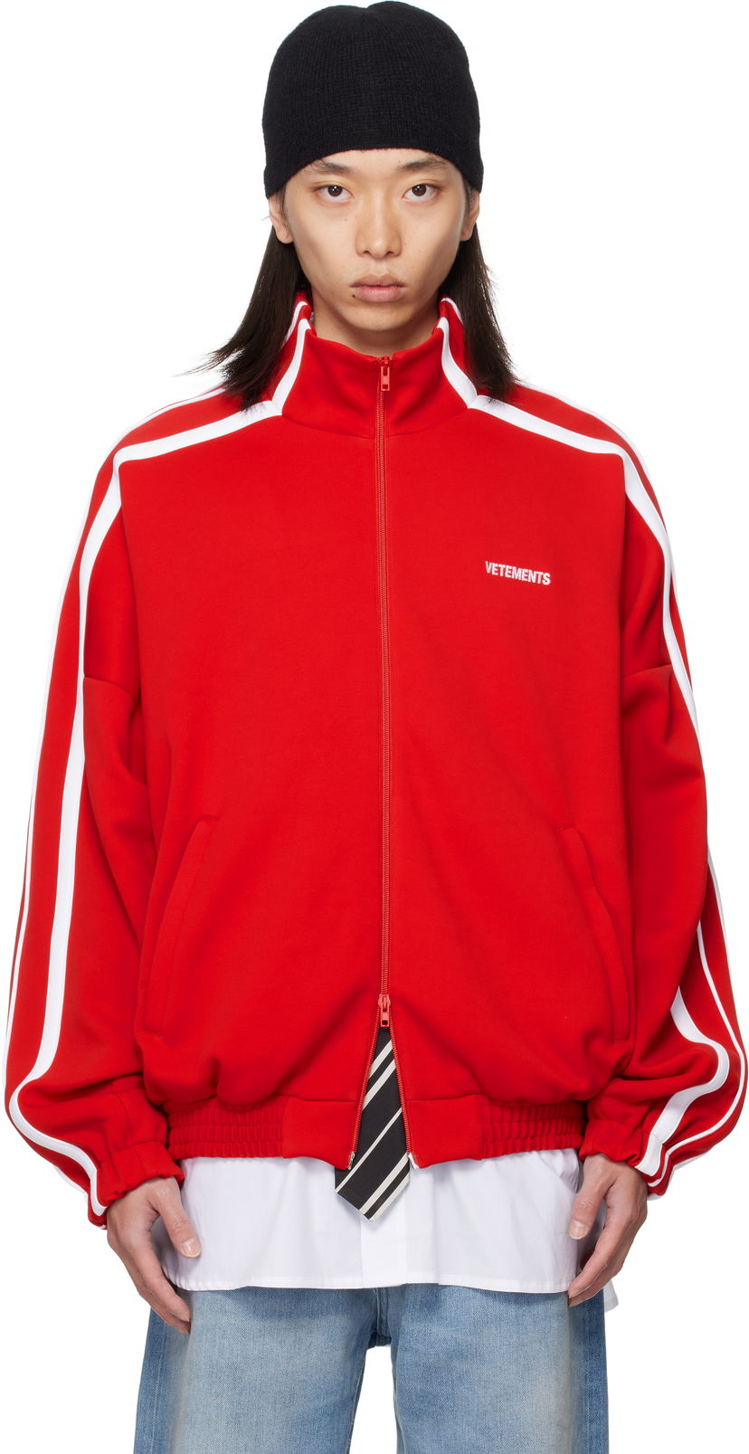 Bunda VETEMENTS Vetements Gym Track Jacket Červená | UH76GJ300R