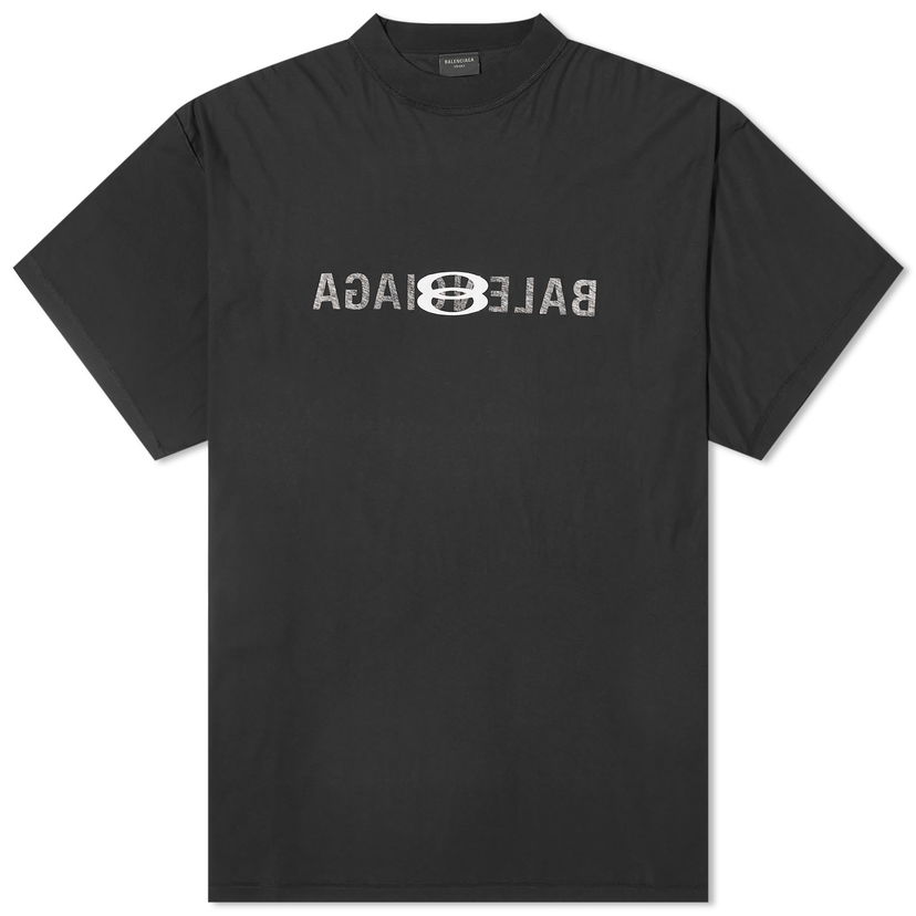 Tričko Balenciaga AI Logo Print T-Shirt Čierna | 787358-TQVJ4-1569