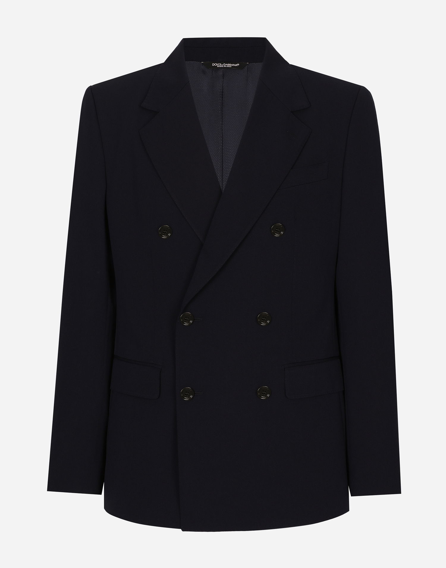 Bunda Dolce & Gabbana Wool Twill Double-breasted Jacket 52 Navy | G2UK8TFUBBQB0665, 0