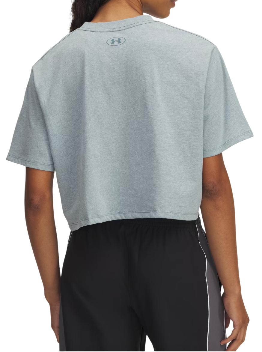 Crop Top Under Armour Under Armour Rival Short Sleeve Crop Top Modrá | 1389721-587, 1