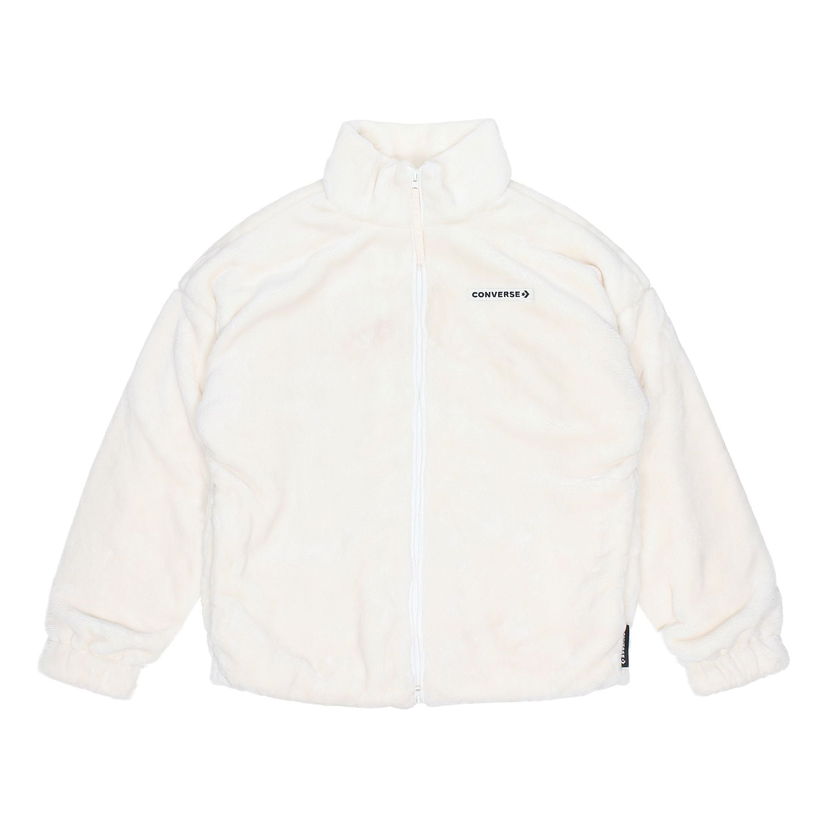 Bunda Converse Loose Stand Collar Stay Warm Logo Jacket Biela | 10023526-A02