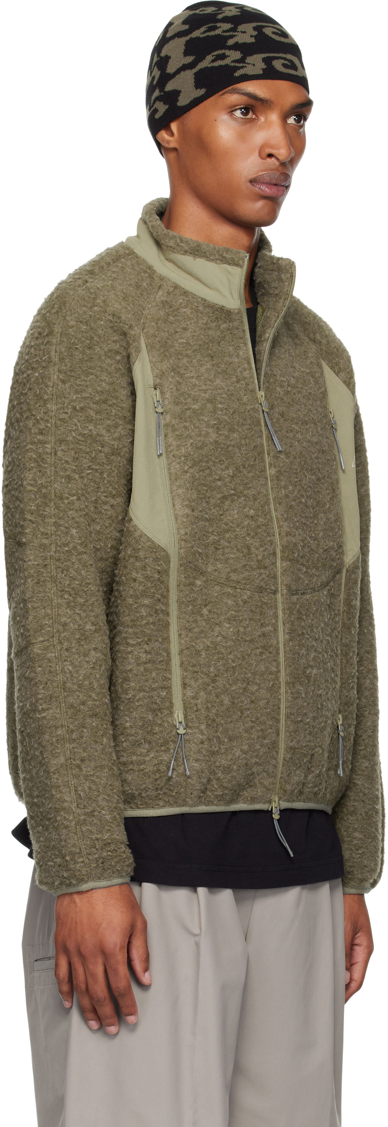 Bunda ROA ROA Polar Fleece Zip-Up Jacket Zelené | RBMW061FA43, 1