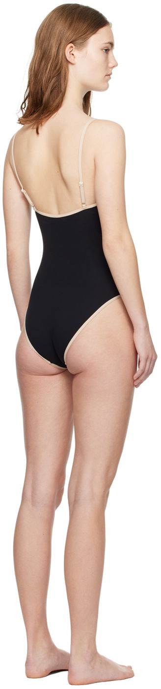 Plavky TOTEME TOTEME Stripe Edge One-Piece Swimsuit Čierna | 241-WSW1031-FB0097, 2
