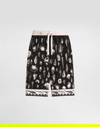 Dolce & Gabbana Shell-Print Crêpe Shorts