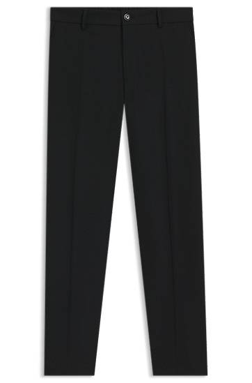 Nohavice BOSS Tapered-Fit Stretch Trousers Čierna | 50546063