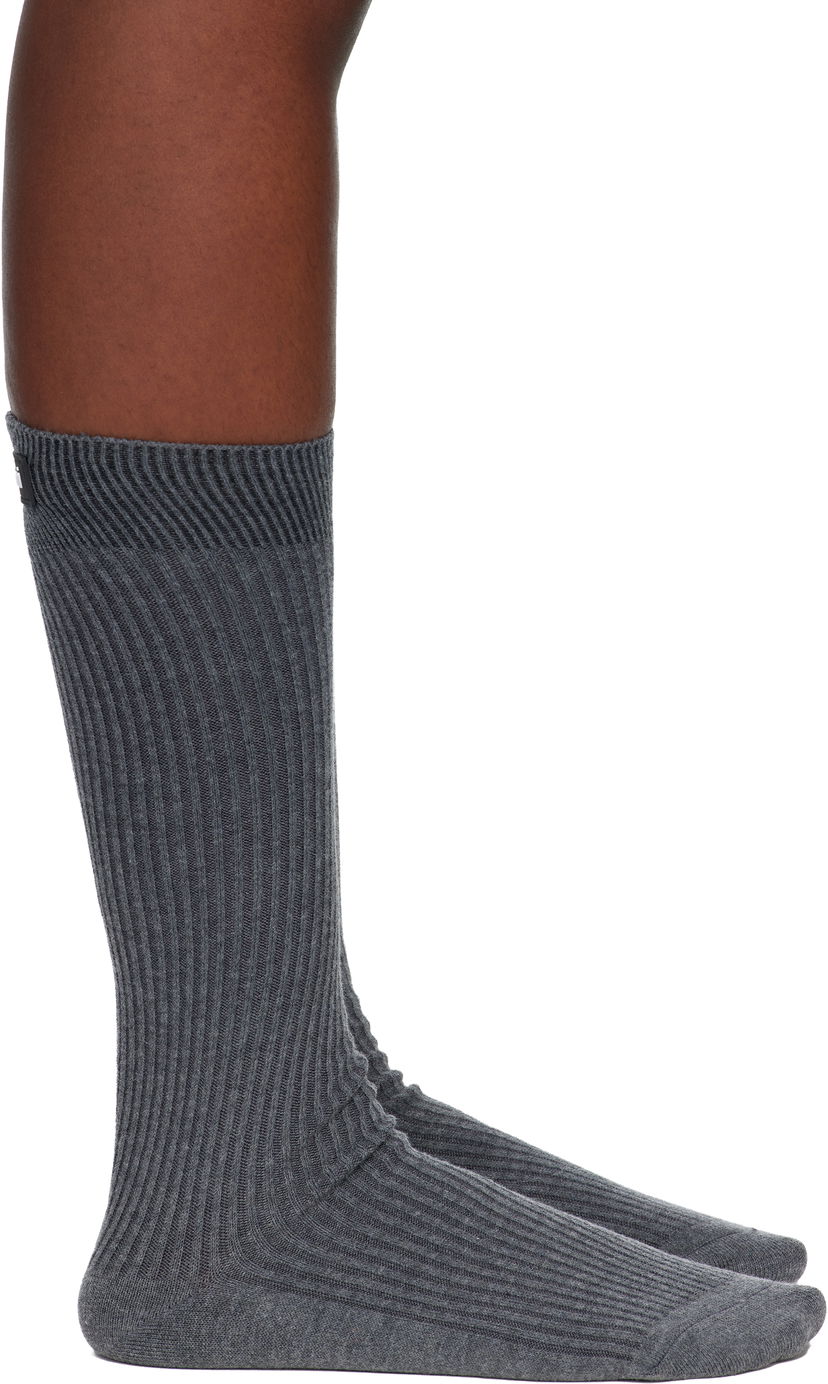 Ponožky Coperni Ribbed Knit Socks Šedá | COPSA15F5087