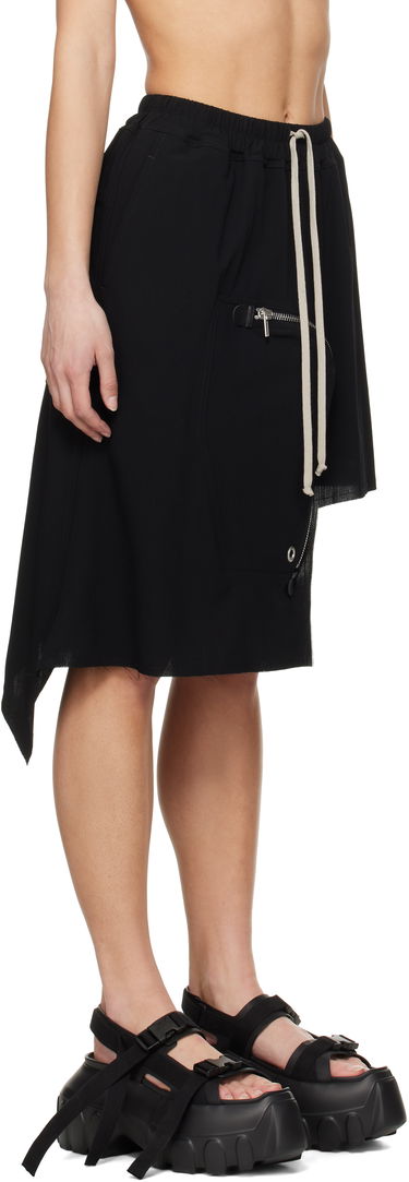 Šortky Rick Owens Rick Owens Black Hollywood Dracca Midi Skirt Čierna | RP01E7341 WLP, 1