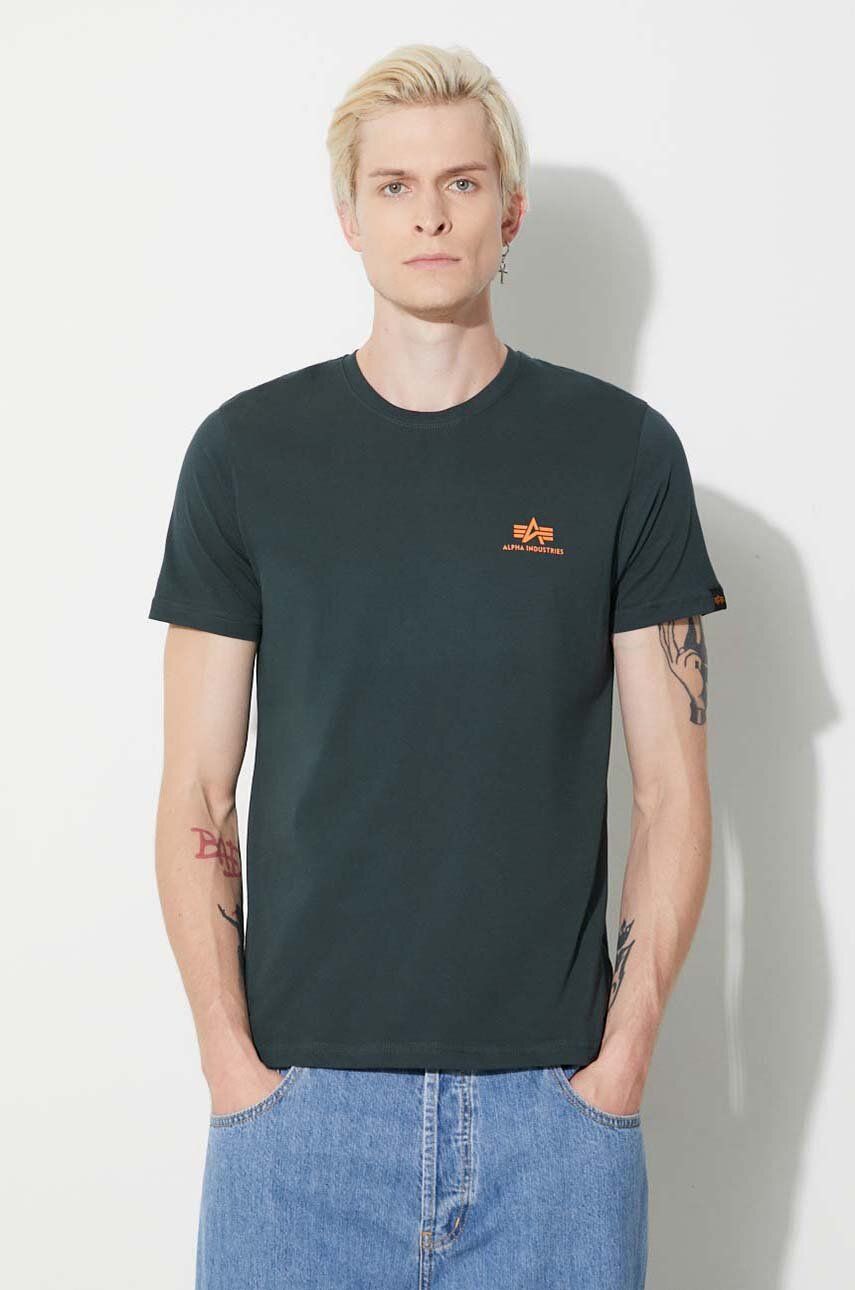 Tričko Alpha Industries Small Logo Basic T-Shirt Zelené | 188505.353, 0