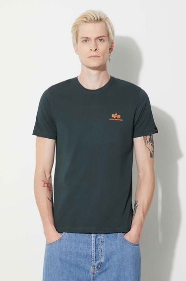 Tričko Alpha Industries Small Logo Basic T-Shirt Zelené | 188505.353, 0
