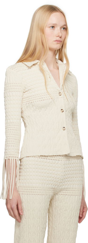 Súprava Nanushka Nanushka Niceta Smocked Shirt Béžová | NW25SSTP26805, 1