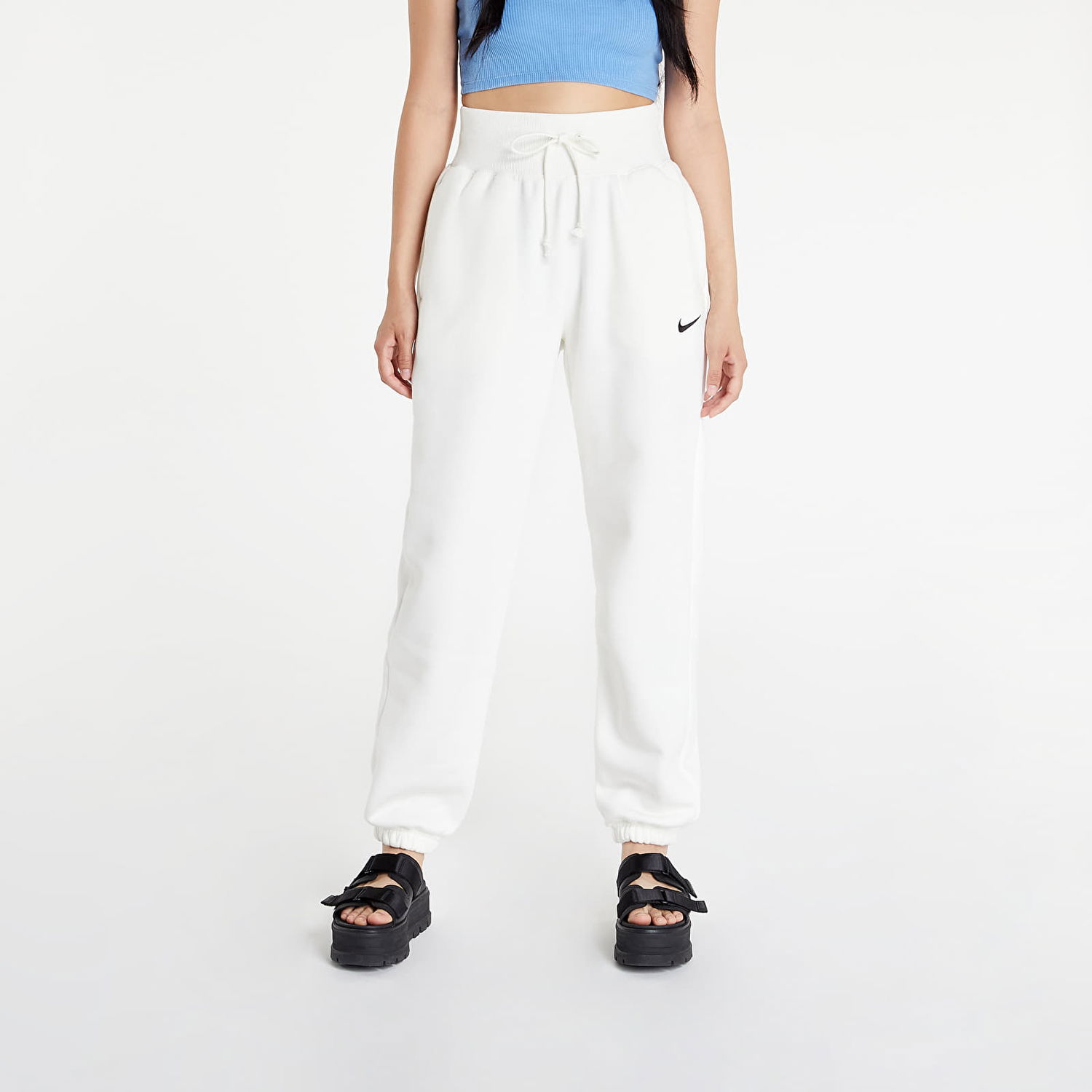 Tepláky Nike Sportswear Phoenix Fleece High-Waisted Biela | DQ5887-133, 0