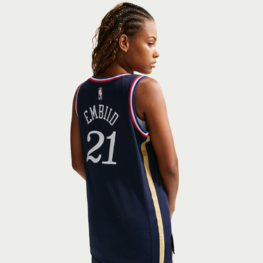 Dres Nike Joel Embiid Philadelphia 76ers NBA City Edition Swingman Jersey Polyester Navy | HM5992-420, 2