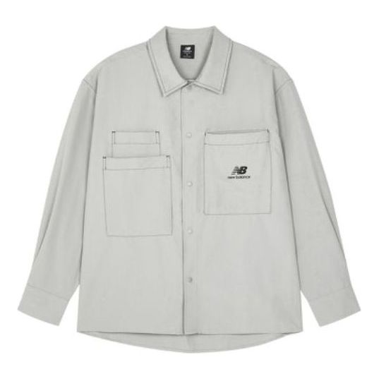 Košeľa New Balance Classic Logo Pocket Shirt Šedá | AMJ23303-NTP