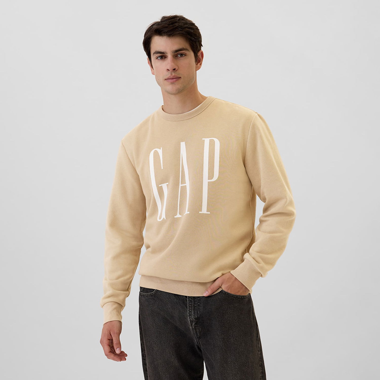 Mikina GAP Fleece Sweatshirt Khaki Béžová | 542214-05, 0