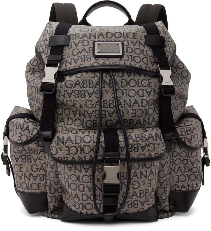 Batoh Dolce & Gabbana Re-Edition Jacquard Šedá | BM2228AJ705, 0