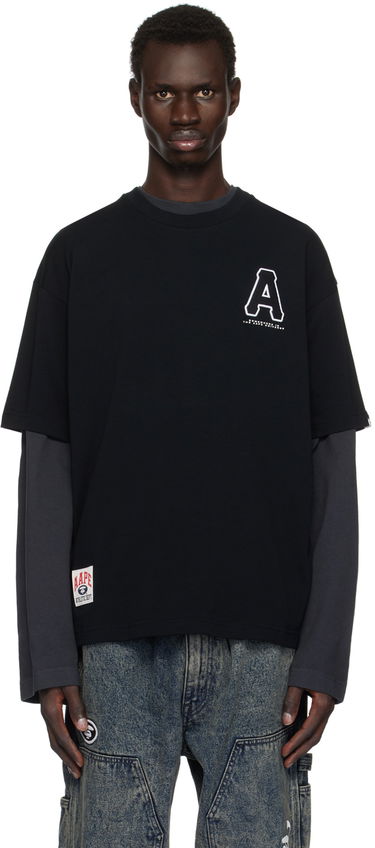 Tričko AAPE by A Bathing Ape AAPE by A Bathing Ape 'A' Logo Injection T-Shirt Čierna | AAPTEM1585XXMBKX, 0