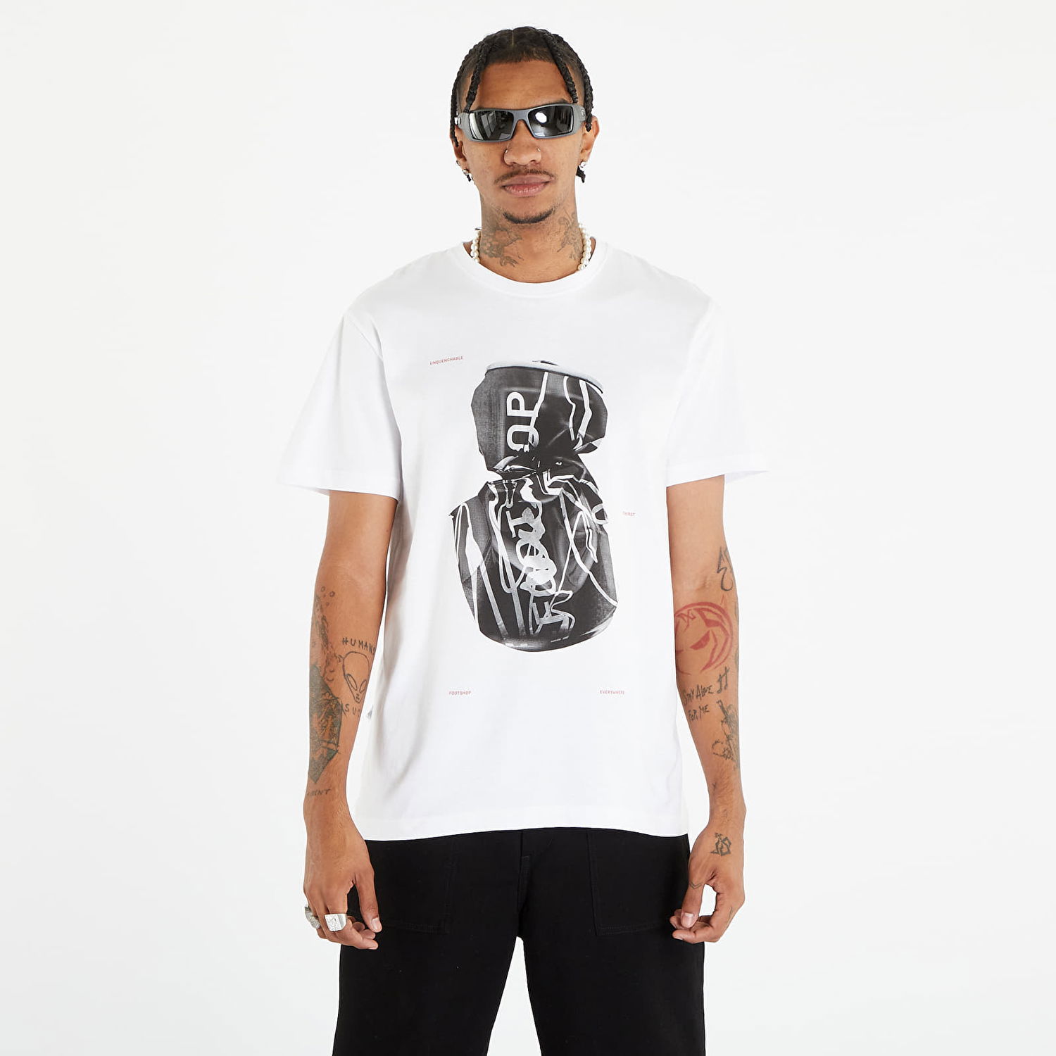 Tričko Footshop Stay Thirsty Biela | FTSHP_312, 0