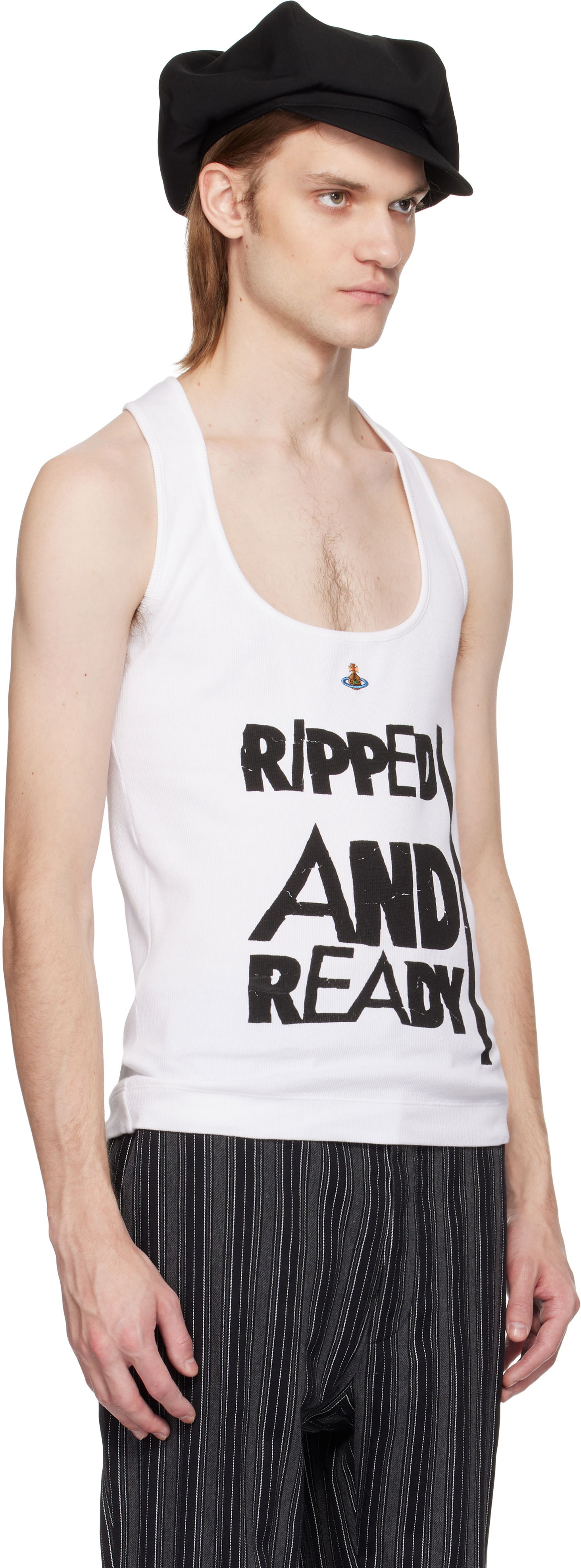 Tielko Vivienne Westwood Vivienne Westwood 'Ripped & Ready' Tank Top Biela | 2G010007-J009C-, 1