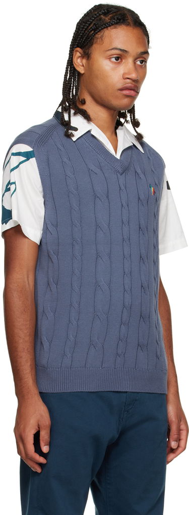 Sveter Paul Smith PS Paul Smith Cable Knit Vest Modrá | M2R-244YE-L21934-43, 1