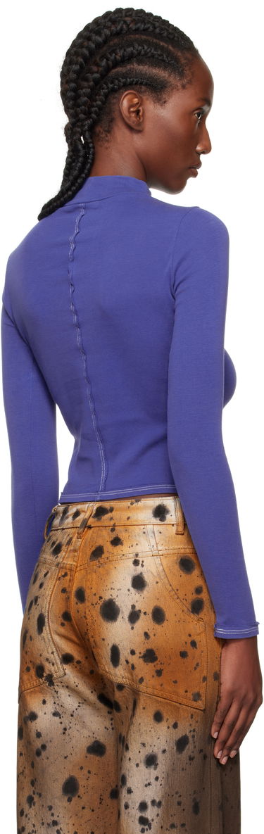 Sveter Eckhaus Latta Eckhaus Latta Lapped Baby Turtleneck Top Fialová | 305-EL-PF25-U -, 2