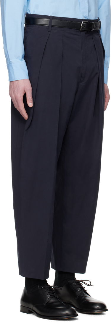 Nohavice The Row The Row Dyon Pleated Trousers Navy | 937-W3897, 1