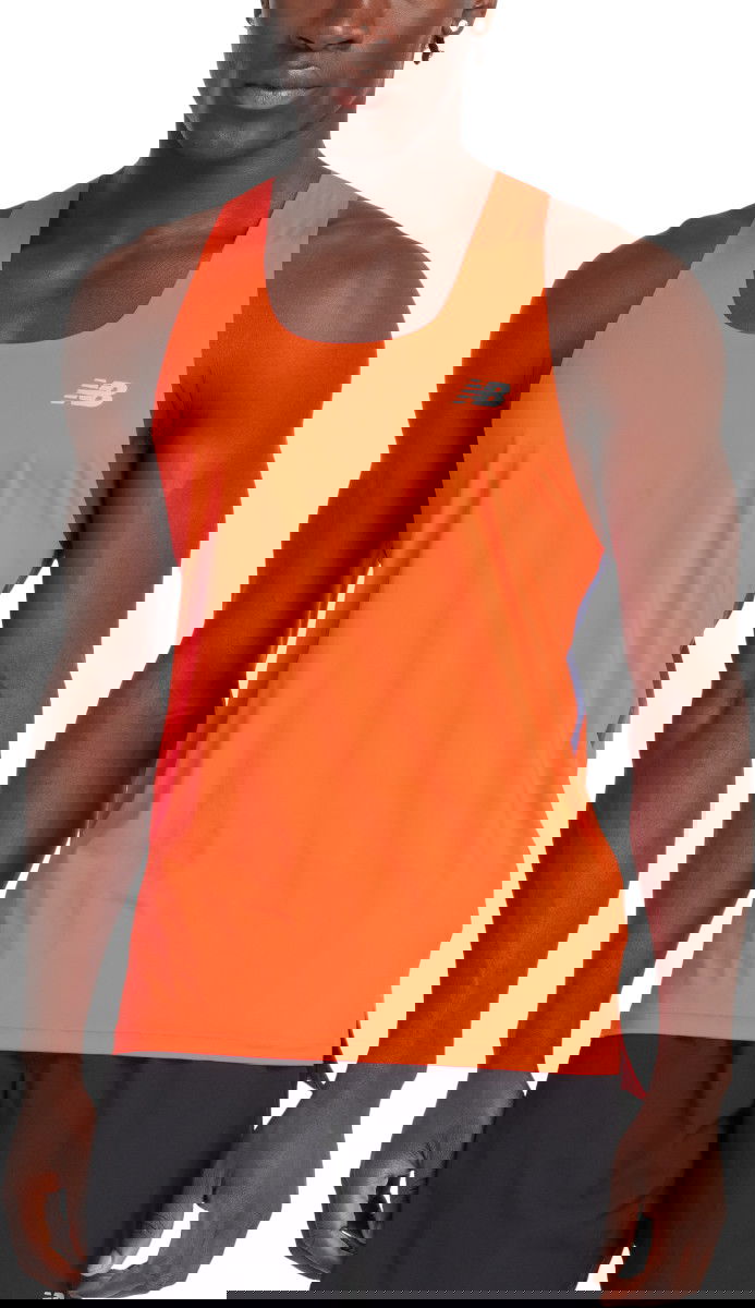 Tielko New Balance Race Day Tank Top Oranžová | mt43512-nef, 0
