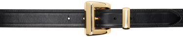 Opasok BY FAR Black Leather Belt With Gold-Tone Buckle Čierna | 23PFMACWBLL, 0