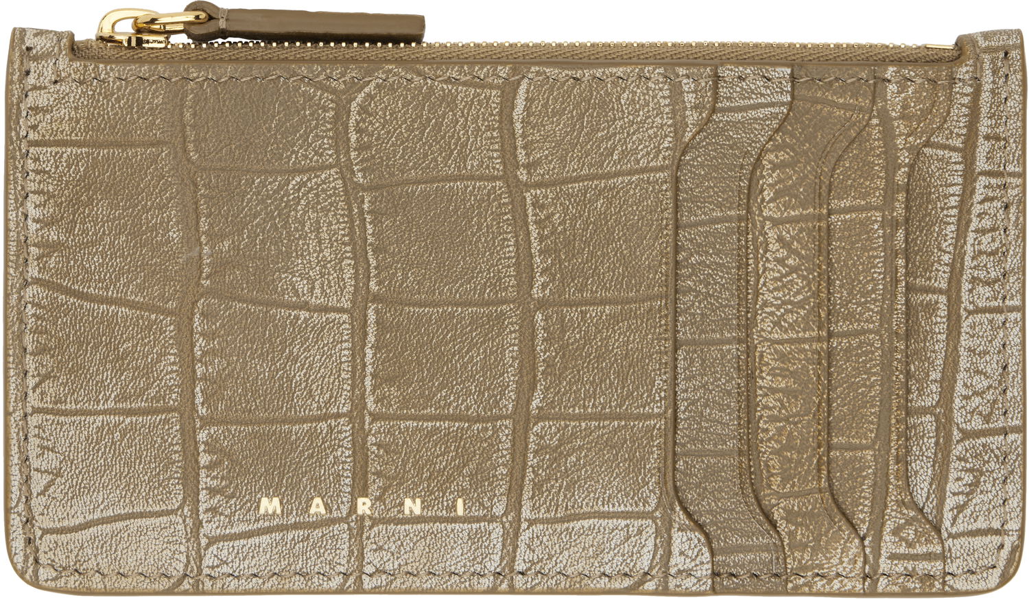 Peňaženka Marni Zipped Card Holder Hnedá | PFMO0111U5 P8035, 0