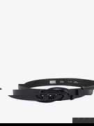 Men's Diesel Leather Belt with D Logo Buckle