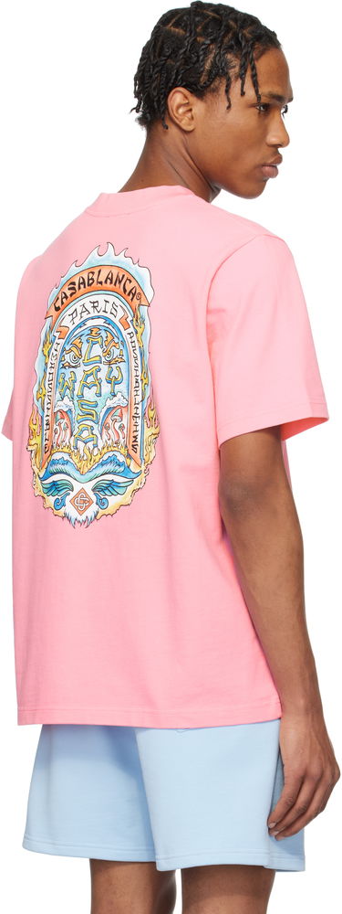 Tričko Casablanca Casablanca Casa Way Skate T-Shirt Ružová | MS25-JTS-001-07, 2