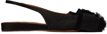 Tenisky a topánky LANVIN Lanvin Slingback Ballerina Flats Čierna | FW-FSMA02-SATN-A24, 0