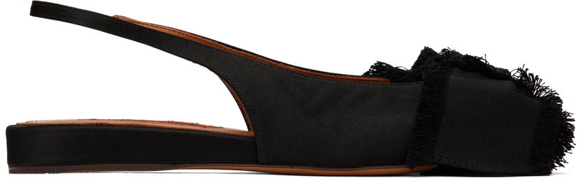 Tenisky a topánky LANVIN Lanvin Slingback Ballerina Flats Čierna | FW-FSMA02-SATN-A24