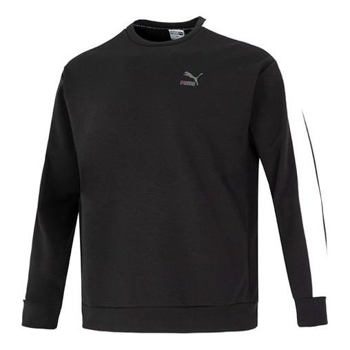 Sveter Puma Crew Neck Logo Sweatshirt Čierna | 538830-56