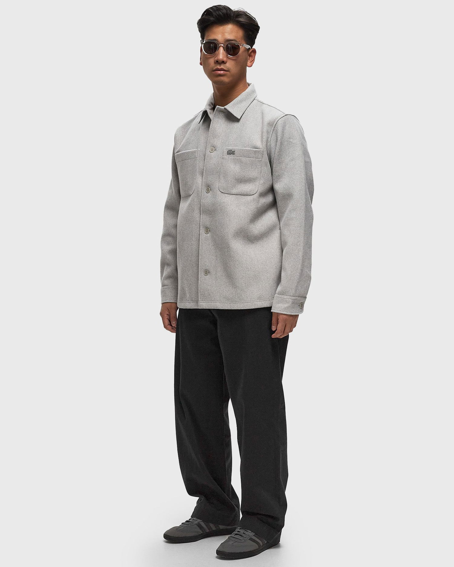 Košeľa Lacoste Casual Long Sleeve Overshirt Šedá | CH3466-CCA, 1