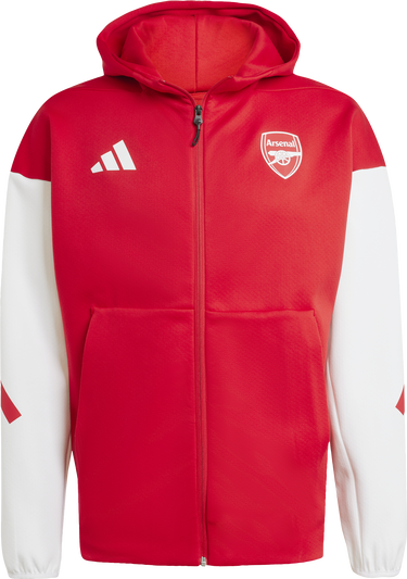 Mikina adidas Originals Arsenal FC Z.N.E. Anthem Full-Zip Hoodie Červená | jm9409, 0